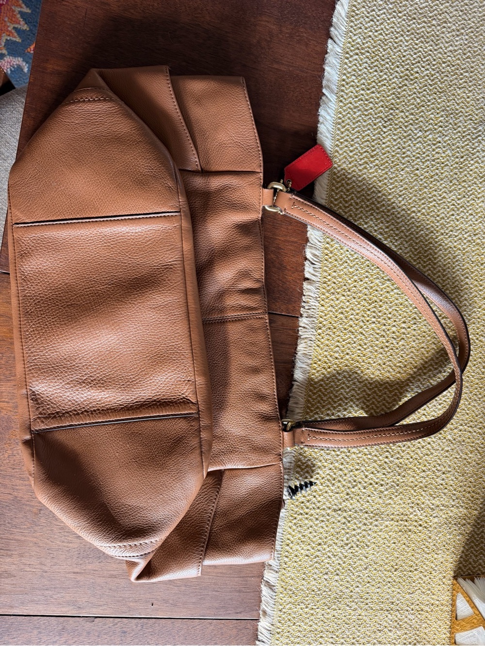 Coach Brown Pebbled Leather Shoulder Bag - Picture 3 of 12